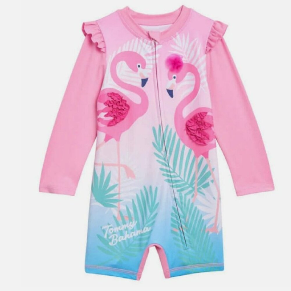Tommy Bahama Pink and Blue Rashguard Swimwear